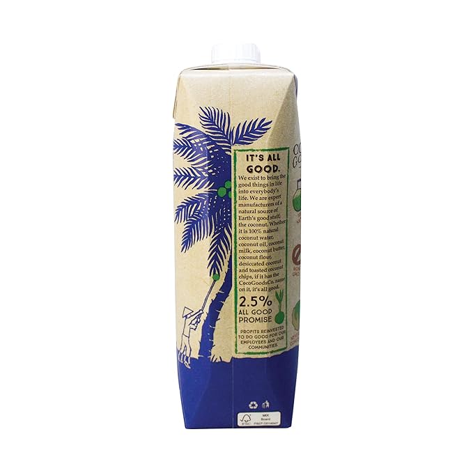CocoGoods Co. Vietnam Single-Origin 100% Natural Coconut Water, Non-GMO, Never from Concentrate (33.8 fl. oz/1 liter, 6 pack)