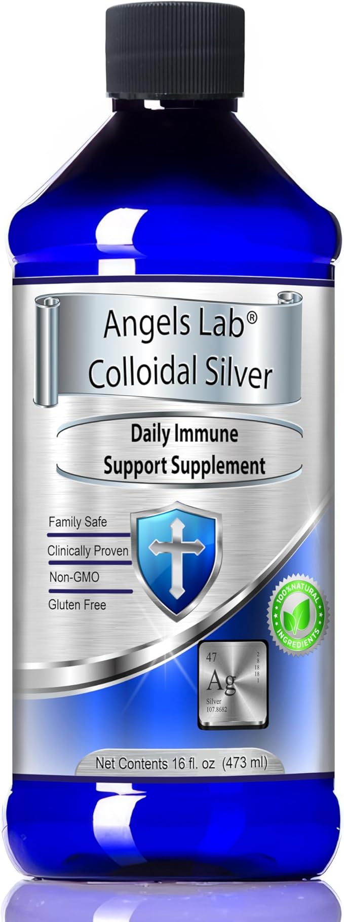 Colloidal Silver Immune Support 10 PPM Nano Liquid 16oz