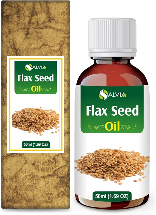 Flax Seed Oil 100% Natural Pure UNDILUTED Uncut Carrier Oil (1.69 fl oz)