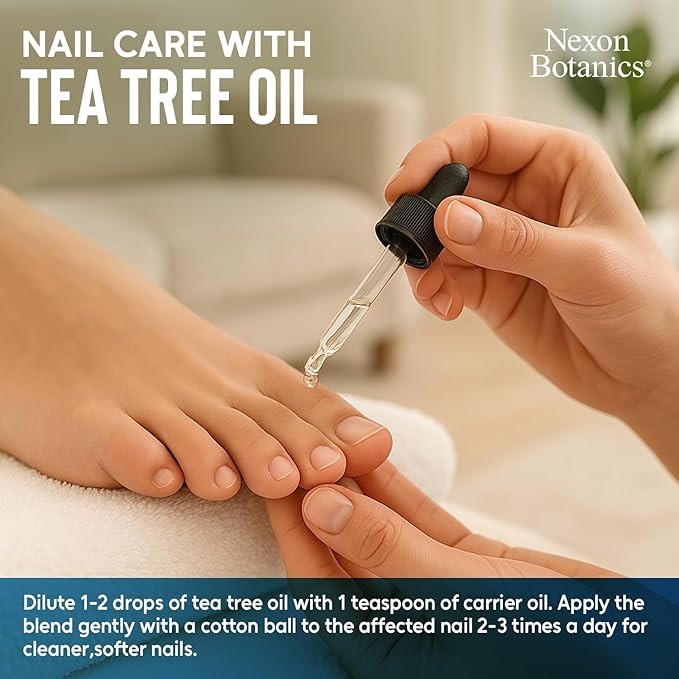 Organic Tea Tree Oil 30 ml - Pure, Natural Oils for Aromatherapy, Diffusers, DIY, Candle and Soap Making Scent - Nexon Botanics