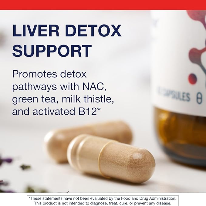 Metagenics AdvaClear - Daily Support for Detoxification* - Detox Supplements* - with Vitamin B12, Pantothenic Acid & Zinc Citrate - 42 Capsules