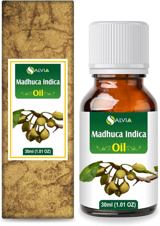 Madhuca Indica Oil (Mahua) 100% Natural & Pure Undiluted Uncut Cold Pressed Carrier Oil Perfect for Aromatherapy Therapeutic Grade - 30 ML