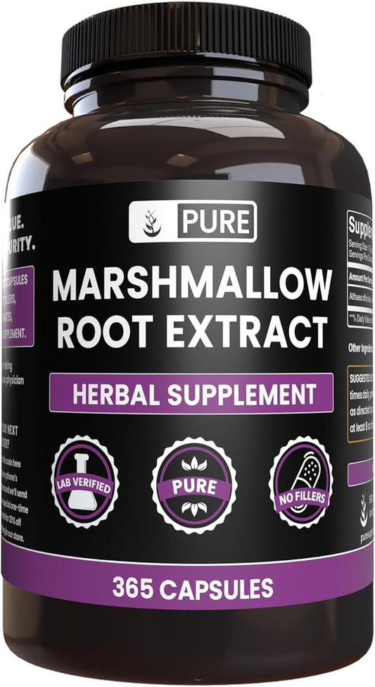 Pure Original Ingredients Marshmallow Root (365 Capsules) No Magnesium Or Rice Fillers, Always Pure, Lab Verified