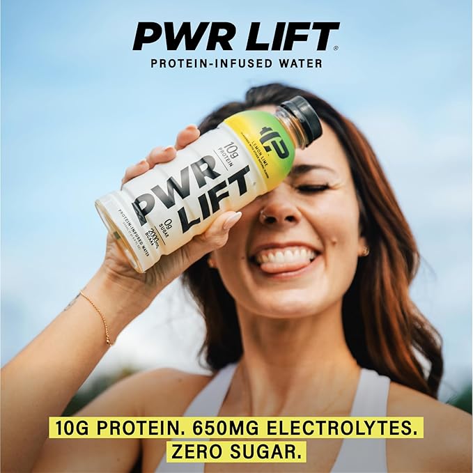 Whey Protein Water Sports Drink by PWR LIFT | Blueberry Pomegranate | Keto, Vitamin B, Electrolytes, Zero Sugar, No Artificial Flavors, No Chalky Aftertaste | | Post-Workout Energy Protein Beverage | 16.9 Oz (Pack of 12)