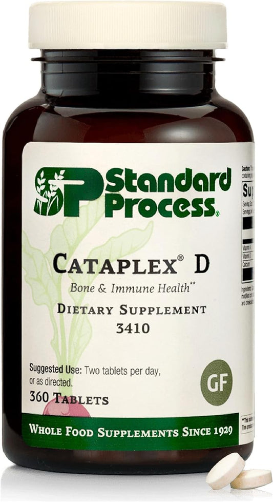 Standard Process Cataplex D - Supports Immune Function, Bone Density & Mineral Absorption - Immune Health Supplement with Vitamins A & D - Gluten-Free, Non-Dairy & Non-Soy - 360 Tablets