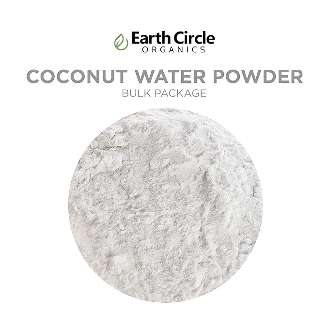 Earth Circle Organics Pure Coconut Water Powder | Coconut Electrolyte Powder for Energy and Hydration Supplement | No Additives | Unsweetened | Vegan | Keto | Gluten Free - 5lbs
