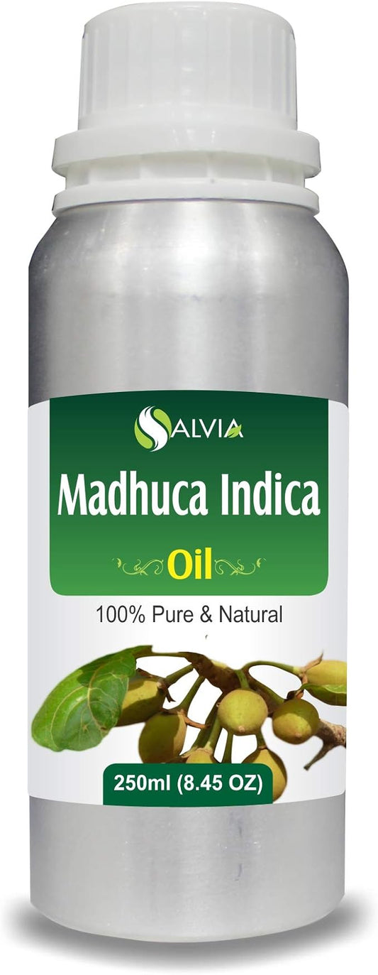 Madhuca Indica Oil (Mahua) 100% Natural & Pure Undiluted Uncut Cold Pressed Carrier Oil Perfect for Aromatherapy Therapeutic Grade - 250 ml