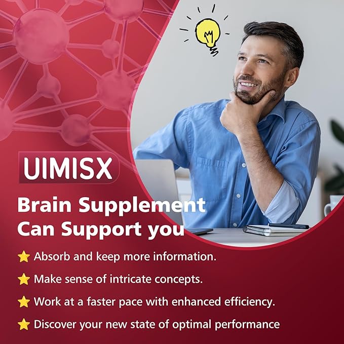 Brain Supplement for Mental Alertness, Memory, Focus & Energy, Alpha GPC, Huperzine-A, L-Tyrosine, Phosphatidylserine, Vitamins B6 B12, High Absorption, 90 Capsules
