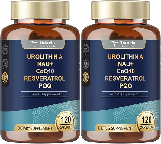 Urolithin A Supplement 1000mg with NAD,CoQ10,Supplement for Women 120 Softgels for Muscle Energy Antioxidants(Pack of 2)