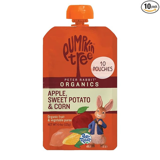 Pumpkin Tree Peter Rabbit Organics, Apple, Sweet Potato, and Corn, 4.4 Ounce (Pack of 10)