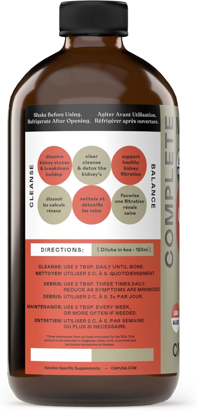 Complete Natural Products Kidney Complete - 16oz Glass Bottle, Kidney Cleanse