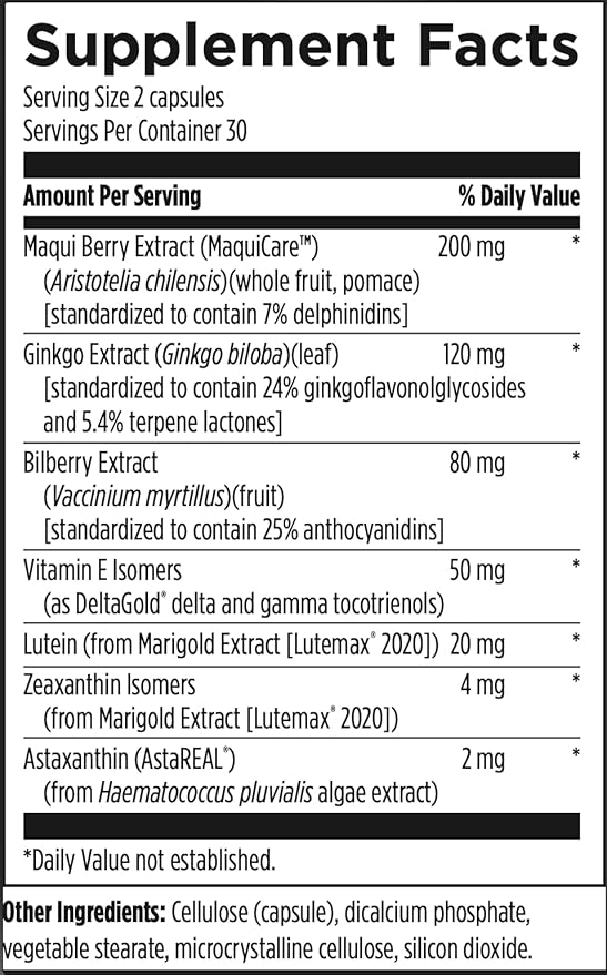 Designs for Health OcuForce Blue - 'Blue Light' Focused Eye Support Supplement with Lutein, Zeaxanthin & More - for Teens and Adults (60 Capsules)