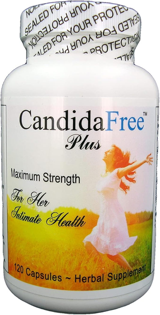 Candida-Free Natural Balance Support Formula for Yeast Overgrowth Cleanse and Detox for Women. 120 Vegan Capsules.