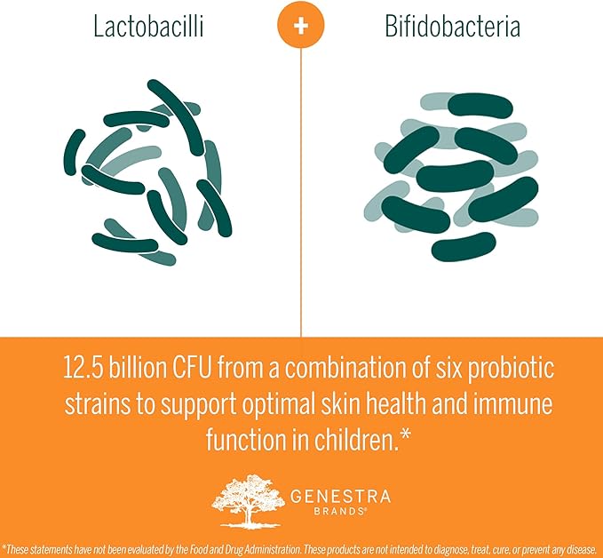 Genestra Brands HMF Child | Probiotic Formula to Support Healthy Gut Flora | 30 Chewable Tablets | Blackcurrant Flavor