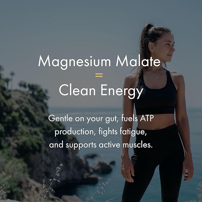 NAOMI Mighty Mg Magnesium Glycinate & Malate Complex 360mg, High Absorption Formula, Elemental Magnesium Supports Heart Health, Strong Bones, Better Sleep, Gluten-Free, Non-GMO, Vegan, 60 Veggie Caps
