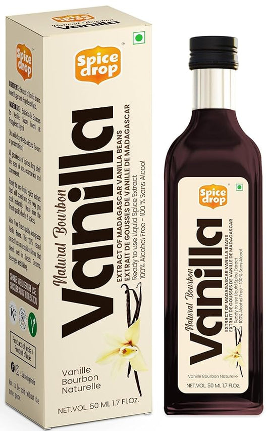 Pure Madagascar Vanilla Extract – Alcohol-Free, 1.69 Oz – 100% Natural, Rich & Aromatic – Perfect for Baking, Desserts, Milkshakes & Ice Cream – Superior to Vanilla Essence