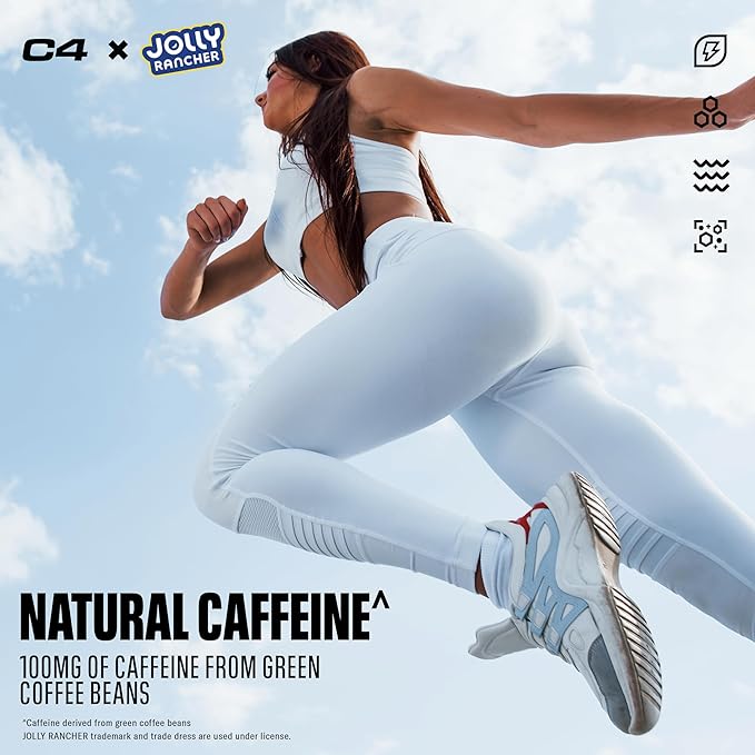 Cellucor C4 Energy + Aminos Powder | Jolly Rancher Green Apple | 5g BCAAs & EAAs for Muscle Recovery, 3 Electrolytes for Hydration, 100mg Natural Caffeine | Pre Workout | Zero Sugar, 30 Servings