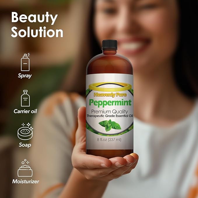 Peppermint Essential Oil Pure & Natural Sweet (8 Oz Bulk Size)