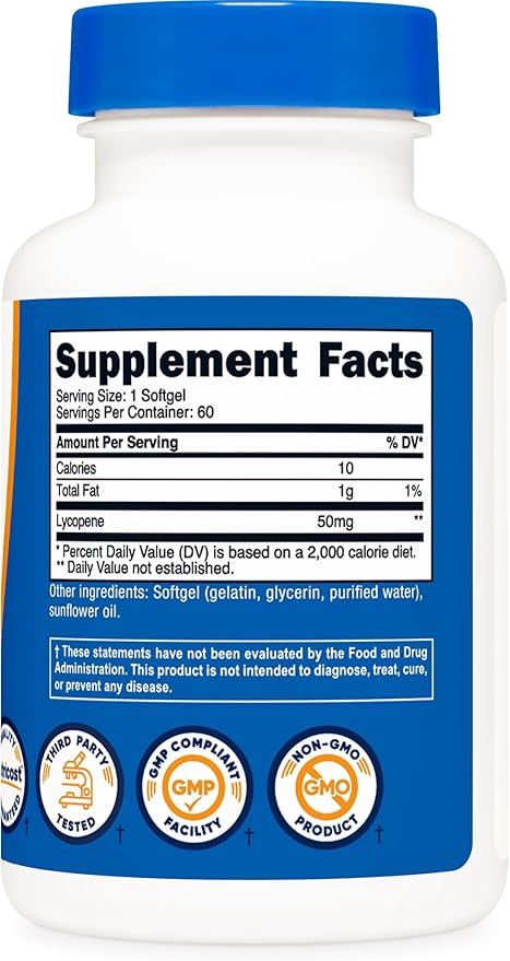 Nutricost Lycopene 50mg Softgels (60 Softgels)