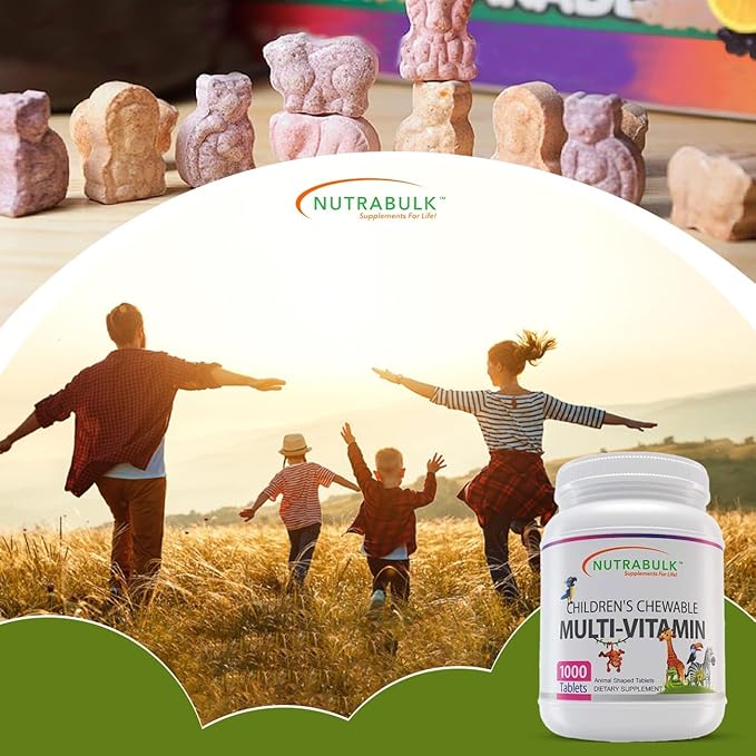 Children’s Chewable Multi-Vitamins - Promoting Kids' Overall Development - USA-Made, May Help to Support Immune, Bone, Brain & Overall Well Being- Vegan & Gluten Free - 12000 Cherry Tablets