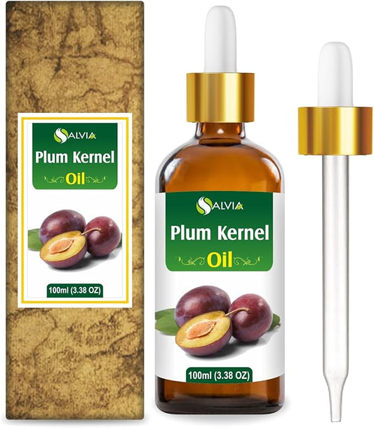 Plum Kernel Oil (Prunus domestica) | 100% Natural & Pure Undiluted Carrier Oil for Skin & Hair, Perfect for Aromatherapy (100ml)