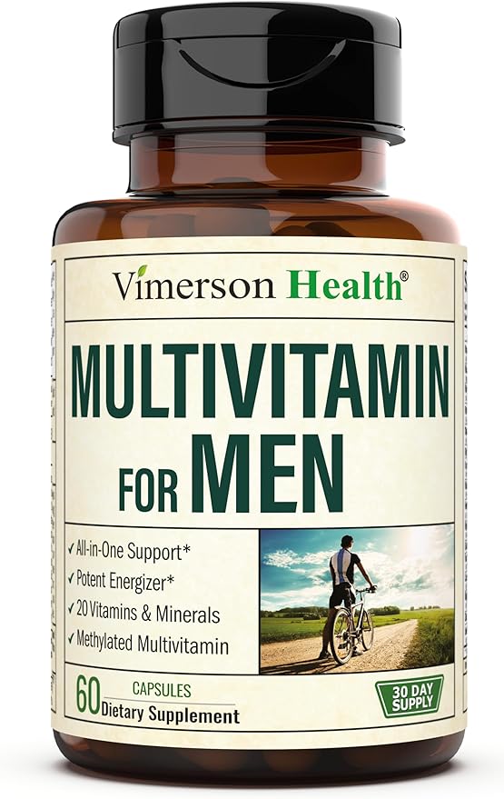 Multivitamin for Men – Methylated Mens Multivitamins & Multiminerals Capsules with Vitamin B12, A, D, C, Zinc, Magnesium & More for Complete Daily Support – High Potency Bioavailable Vitamins for Men