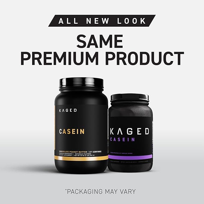 Kaged Premium Casein Protein Powder Vanilla Micellar Casein Banned-Substance Free Supplement Build Muscle and Recover Faster Kasein 27 Servings