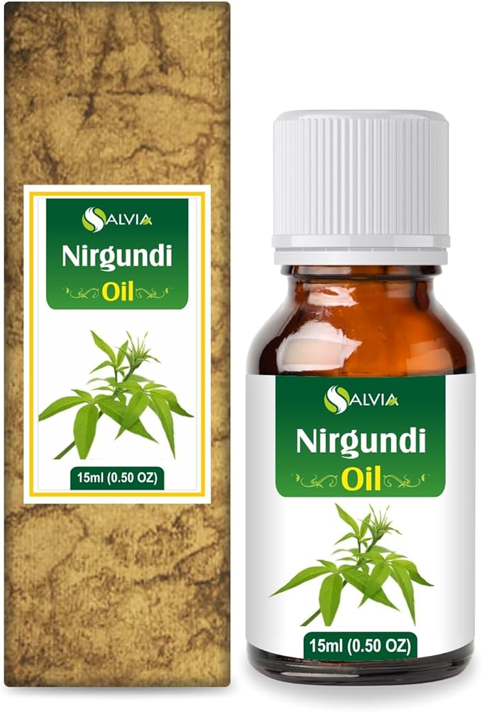Nirgundi Oil (Vitex negundo) Therapeutic Essential Oil 100% Natural & Pure Undiluted Uncut Cold Pressed Aromatherapy Premium Oil Therapeutic Grade - 15 ML