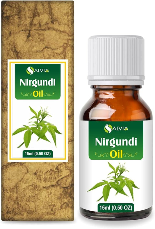 Nirgundi Oil (Vitex negundo) Therapeutic Essential Oil 100% Natural & Pure Undiluted Uncut Cold Pressed Aromatherapy Premium Oil Therapeutic Grade - 15 ML