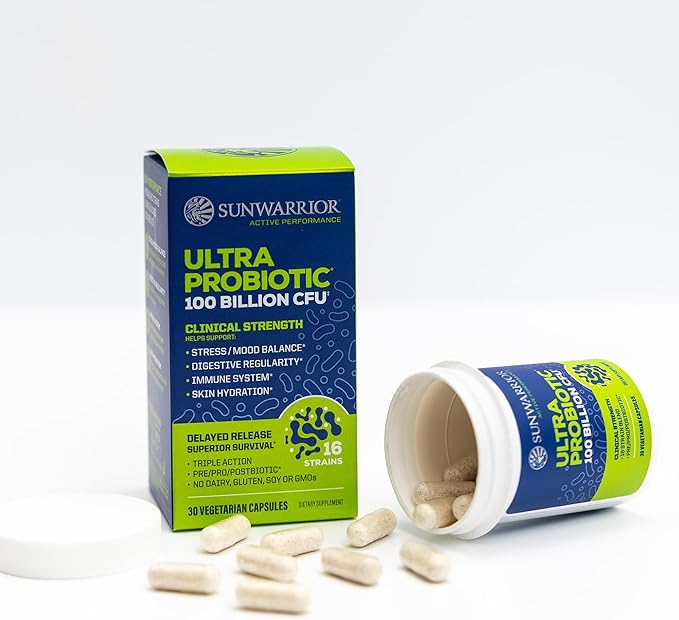 Probiotic for Gut Health 100 Billion CFU Probiotics Supplement Capsules 16 Strains Prebiotics + Postbiotics for Gut Immune & Colon Health Energy & Endurance Support Soy-Free Non-GMO 30 Capsule Serving