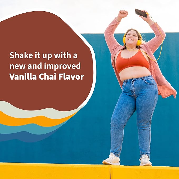Garden of Life Meal Replacement Shakes, Vegan Protein Powder, Raw Organic Protein Powder, Vanilla Chai Protein Powder with Plant Based Pea Protein, Sprouts, Greens, Probiotics, Dairy Free 14 Servings