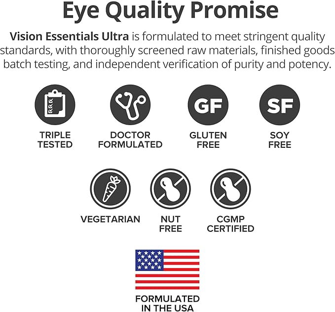 Dr. Whitaker's Vision Essentials Ultra with Lutein | Comprehensive Support with Just One Daily Pill for Macula & Retina Health, Eye Strain, Ocular Pressure, Digital Eye Fatigue, Mood Support and More