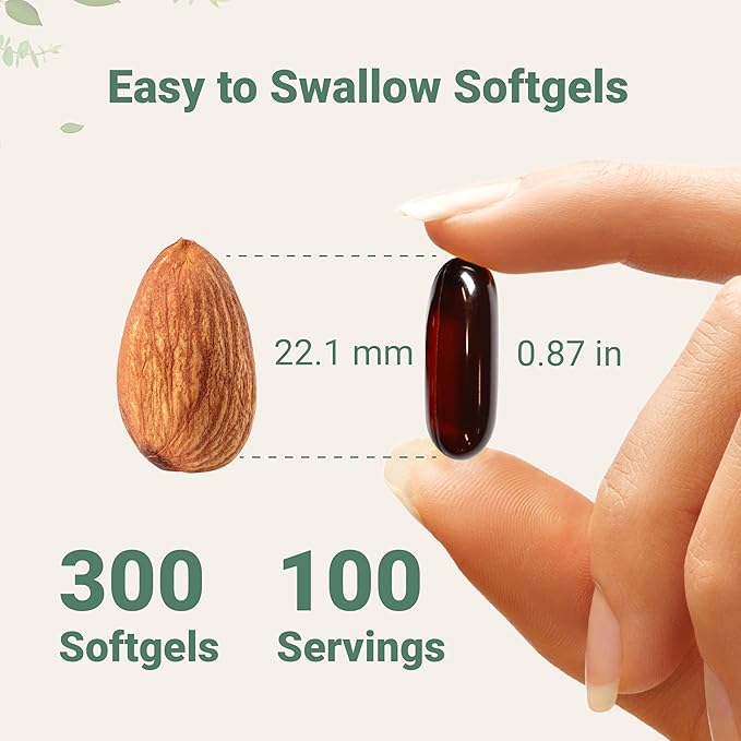 Pumpkin Seed Oil with Saw Palmetto, 3000mg Per Serving, 300 Softgels | Cold Pressed, Pure Virgin Oil, Essential Fatty Acids & Phytosterols | Supports Hair, Urinary, Bladder & Prostate Health | Non-GMO