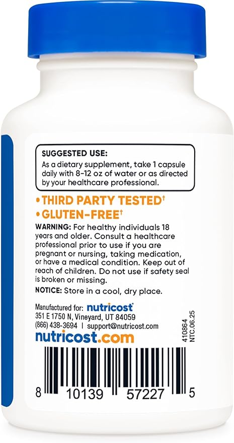 Nutricost PQQ (Pyrroloquinoline Quinone) 20mg, 60 Capsules - Vegetarian Capsules, Non-GMO, Gluten Free