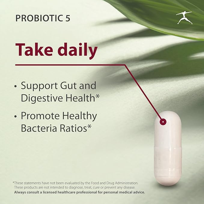 Probiotic-5 – Broad-Spectrum Probiotic Complex w/ 5 Billion Microorganisms and 5 Unique Probiotic Strains per Capsule.