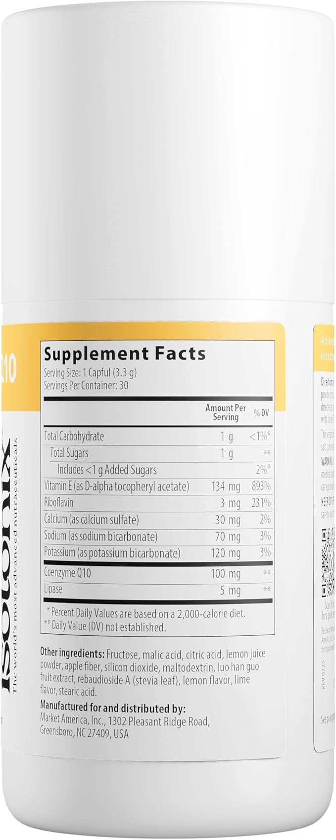 Isotonix Best CoQ10 Supplement - High Absorption Coenzyme Q10 for Heart Health, Energy, and Antioxidant Support - Ubiquinone CoQ10, Vitamin Q10 Supplement, 30 Servings