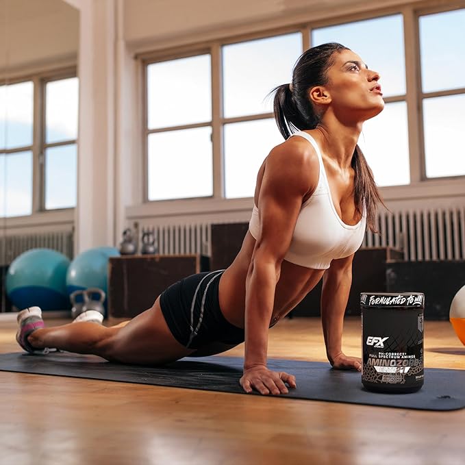 EFX Sports Aminozorb Elite 21 | PH-Correct, Full Spectrum Aminos + Glutamine | Essential & Non Essential Aminos | Zero Sugars | 30 Servings (Sour Peach)