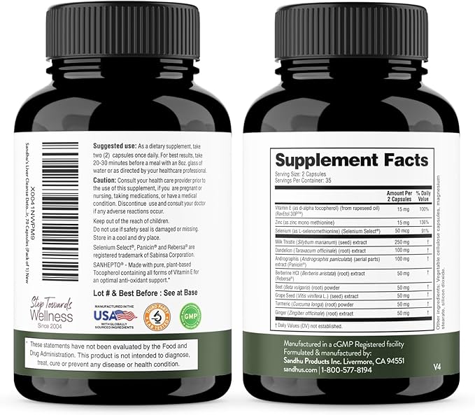 Sandhu's Liver Detox & Kidney Support Combo | Supports Liver, Kidney & Urinary Tract Health