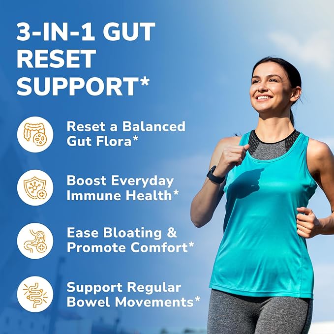 Probiotics for Women and Men, 120 Billion CFU 34 Strains, with Digestive Enzymes & Prebiotics, No Gluten, Gut Health, Digestive Health, Bloat Relief, 30 Vegetarian Capsules