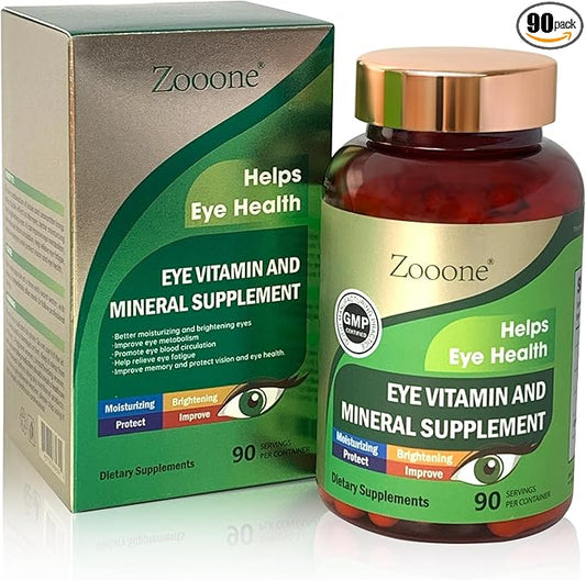 Lutein Eye Vitamins Supplement 90pcs, Lutein & Zeaxanthin for Women Men to Against Macular & Dry Eye, Multivitamin for Vision & Ocular Health with Zinc, VC, VE