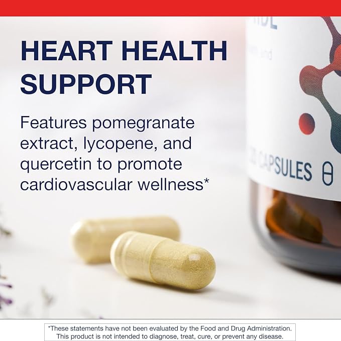 Metagenics CardioLux HDL - Supports HDL Function & Heart Health* - With Lycopene, Pomegranate Extract & Quercetin - Gluten-Free & Non-GMO - 120 Capsules