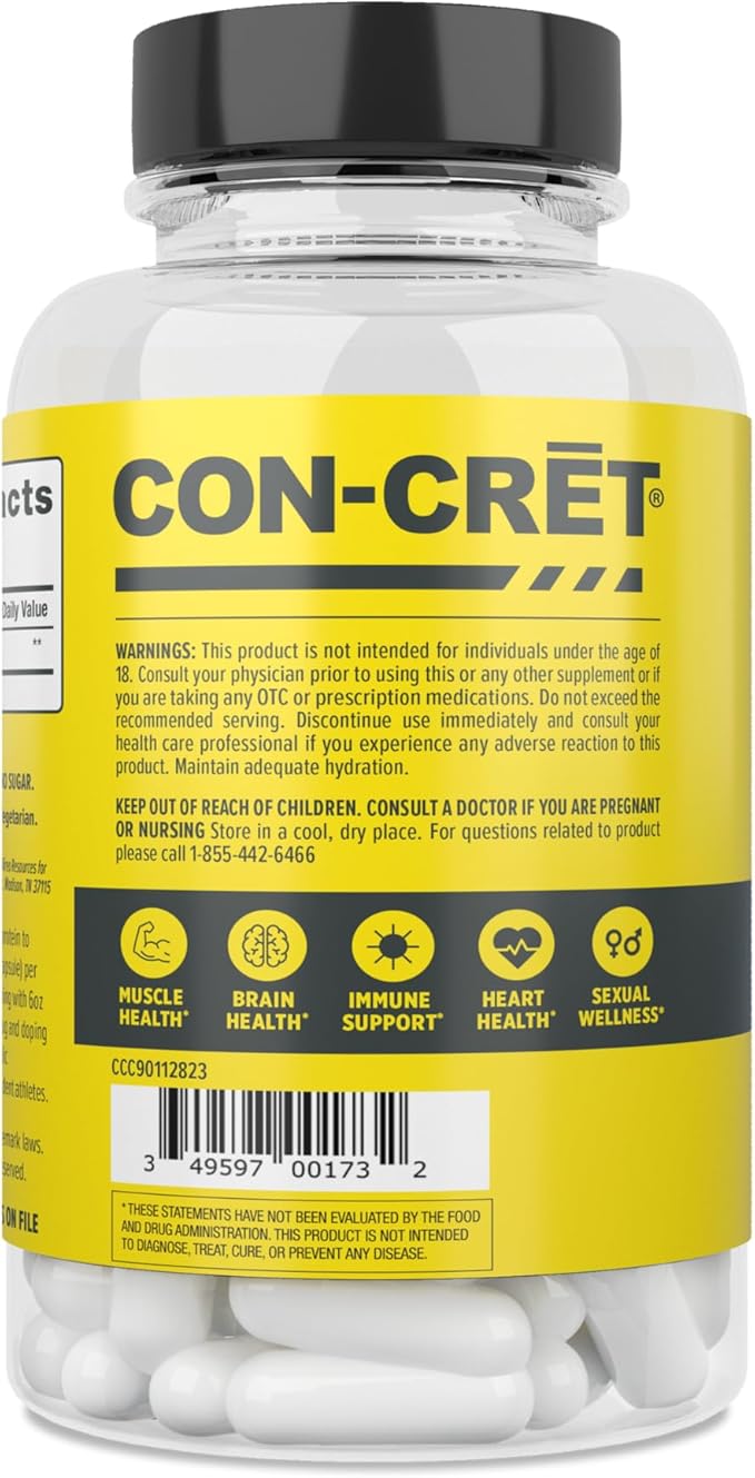Creatine HCl Capsules | Muscle, Cognitive, Cellular Energy Support | No Bloating or Cramps | USA Made & NSF Certified | Creatine Pills (72ct)