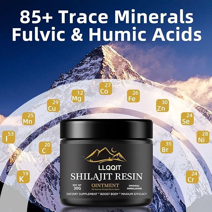 Pure Himalayan Shilajit Resin for Men & Women | Organic Shilajit Honey Resin with Fulvic Acid & 85+ Trace Minerals Complex for Energy Boost & Immune Support,Stamina and Muscle Building,600mg