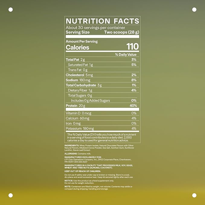 Flex Whey Protein Isolate - Trusted by Life Time Fitness Members - Lactose-Free Protein Powder - for Post-Workout Recovery - Low Fat, No Sugar & Low Carb - Chocolate, 30 Servings