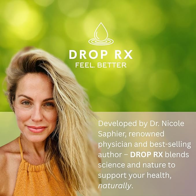 DropRx Immunity by Dr. Nicole Saphier – Elderberry, Echinacea & Garlic Supplements for Immune System Support, Organic, Non-GMO, Vegan, Gluten-Free, Kosher, Made in USA (2 Fl Oz)