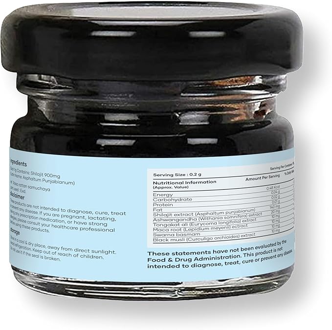 Mars Himalayan Organic Shilajit Resin | Natural Resin Sourced from The Himalayas | Supports Vitality, Energy & Overall Wellness | 15g | Pack of 2