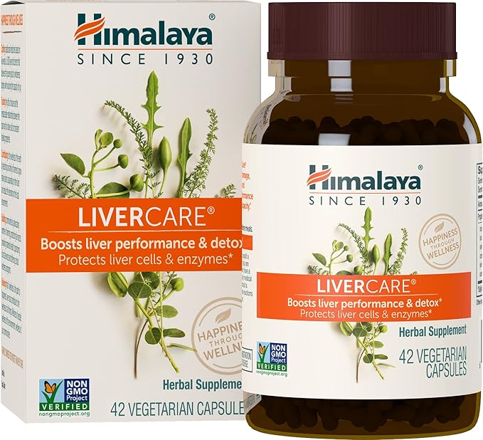 Himalaya LiverCare, Liver Cleanse and Detox, Herbal Supplement for Liver Support, Enhances The Detoxification Process, Liver Cleanse Formula, 375 mg, 42 Capsules, 3 Week Supply