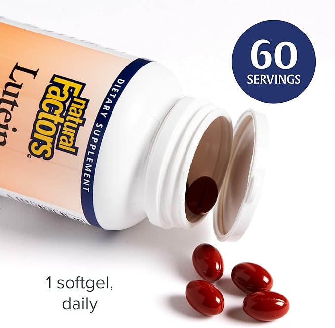 Natural Factors, Lutein 40 mg, Antioxidant Support for Healthy Eyes and Skin with Zeaxanthin, 60 Softgels