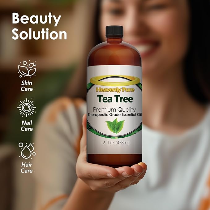 Tea Tree Essential Oil 16 oz – Pure Therapeutic Grade for Laundry, Home & Health – Bulk Aromatherapy Oil