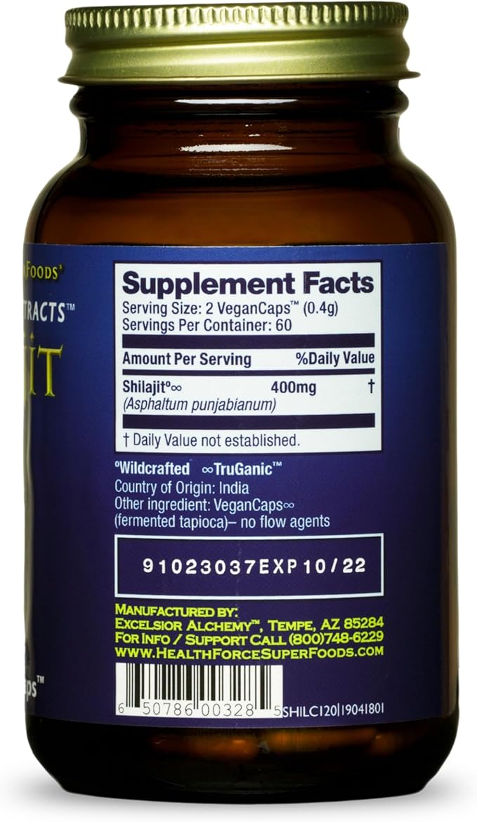 HEALTHFORCE SUPERFOODS Shilajit - 120 VeganCaps - Pack of 2